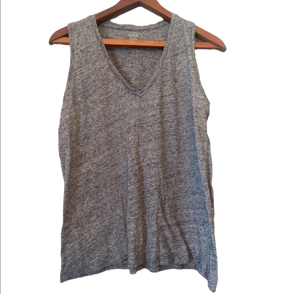 Madewell Sleeveless Gray Tee
